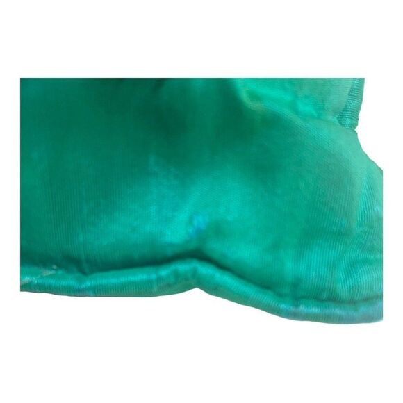 Vintage Hand Made Throw Pillow Crochet Granny Square Boho Decor Green Roseanne - Picture 7 of 8